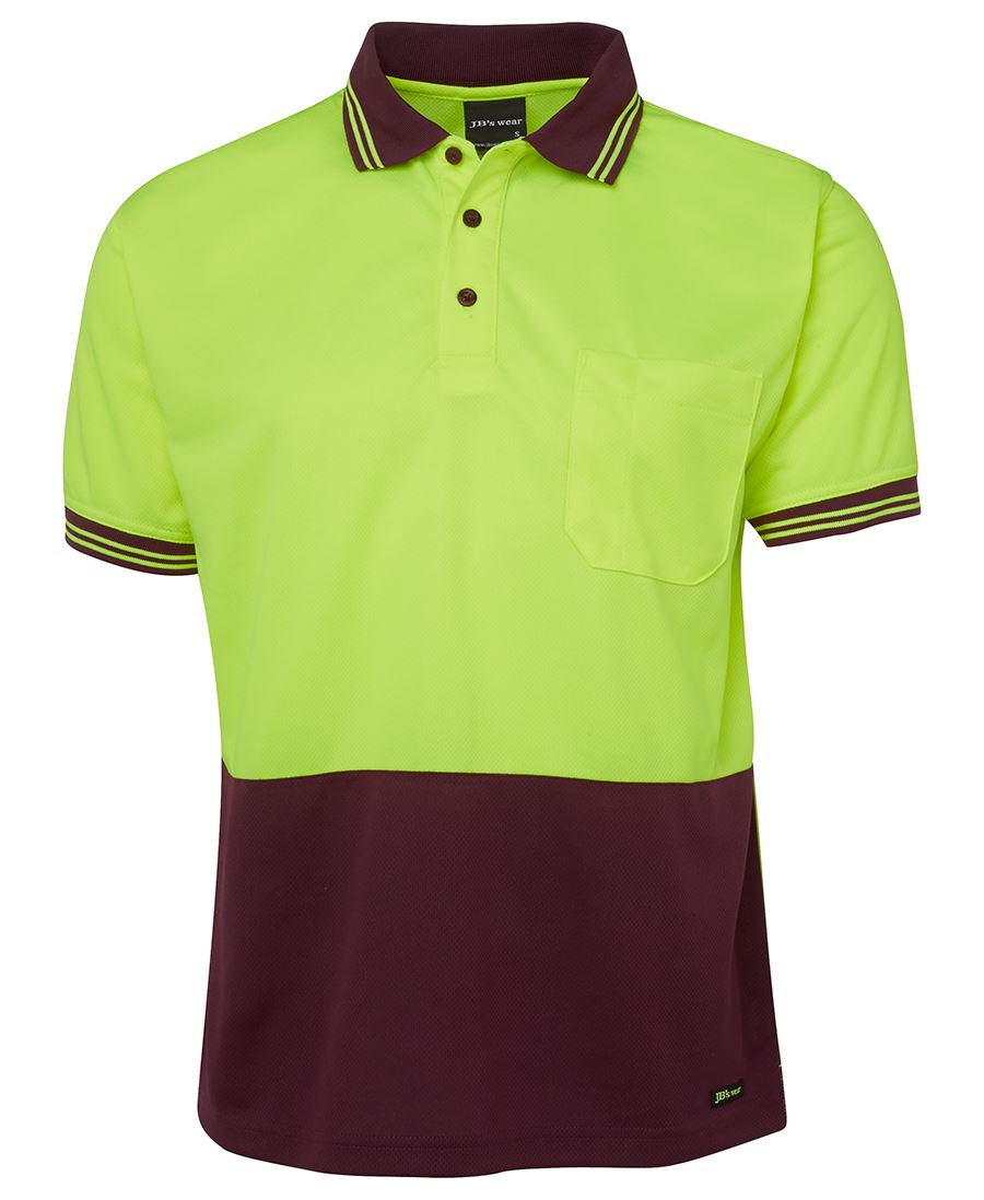 JB's HV S/S TRAD POLO LIME/GREY