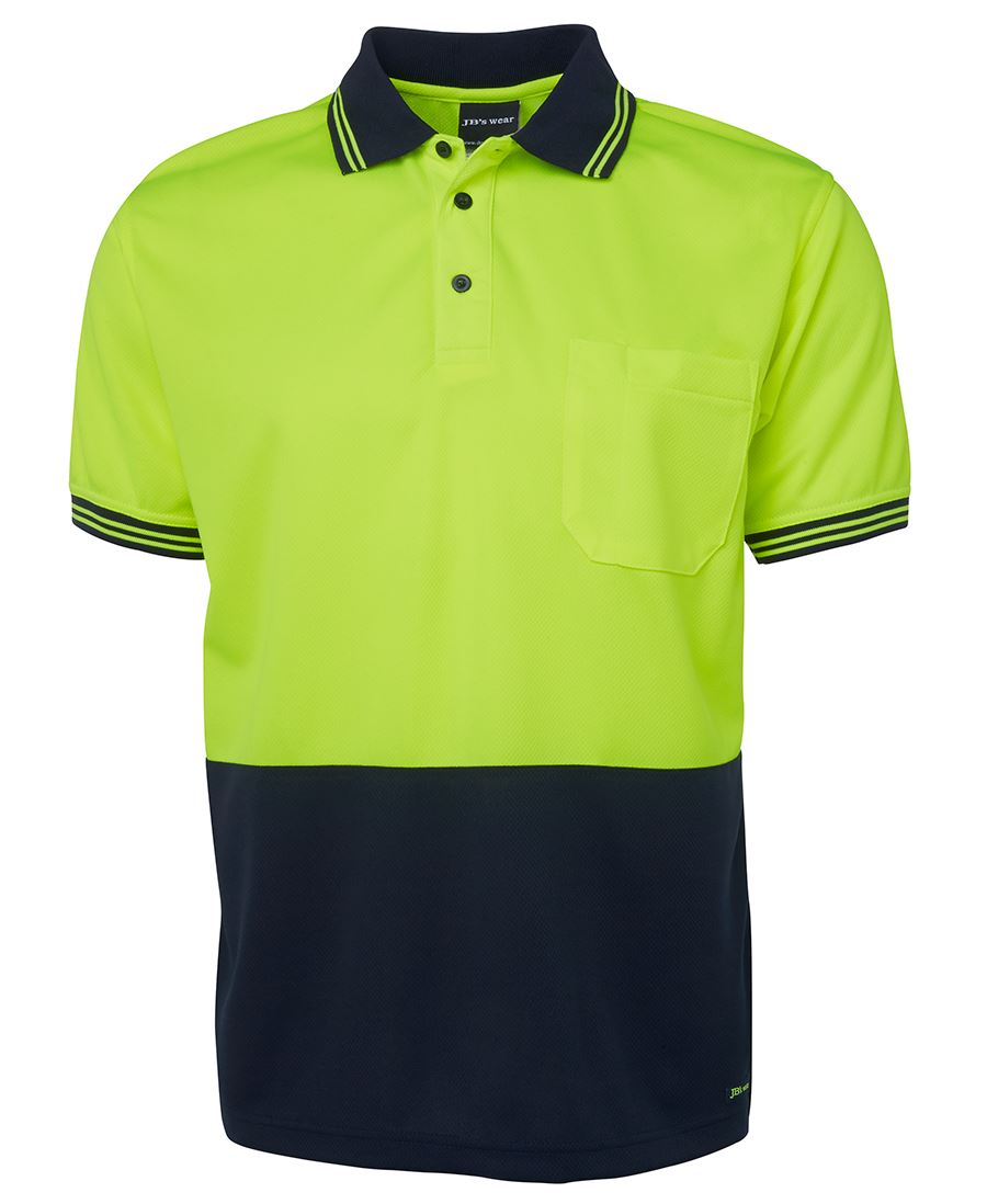 JB's HV S/S TRAD POLO LIME/GREY