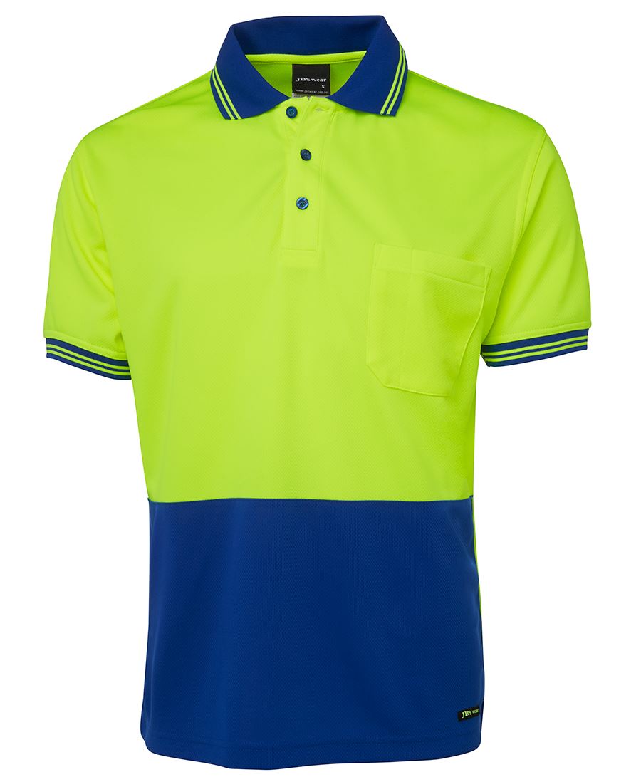 JB's HV S/S TRAD POLO LIME/GREY