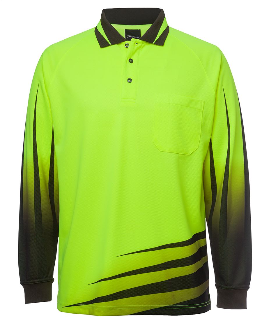 JB's HV 4602.1 L/S RIPPA SUB POLO LIME/BLACK