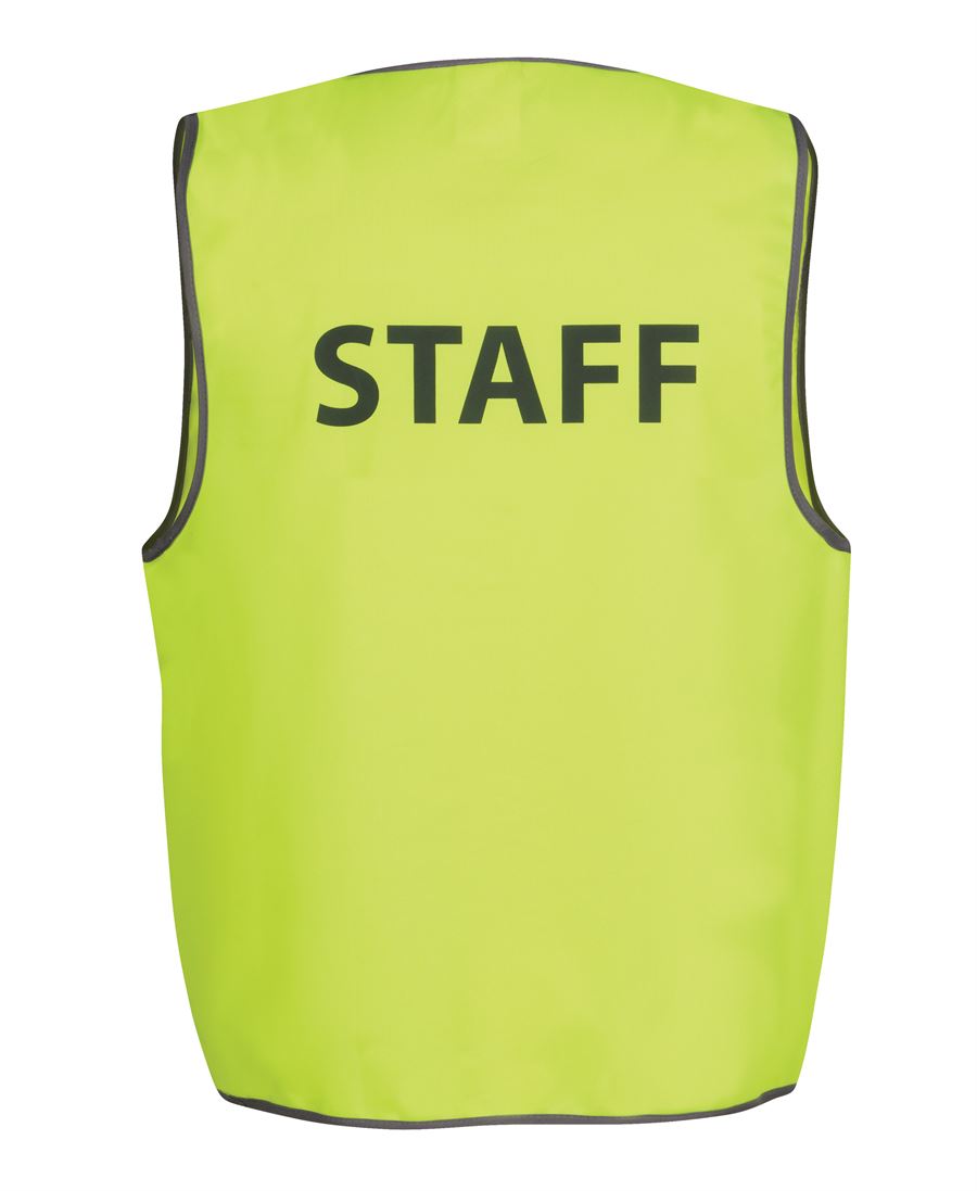 JB's HV SAFETY VEST PRINT STAFF LIME