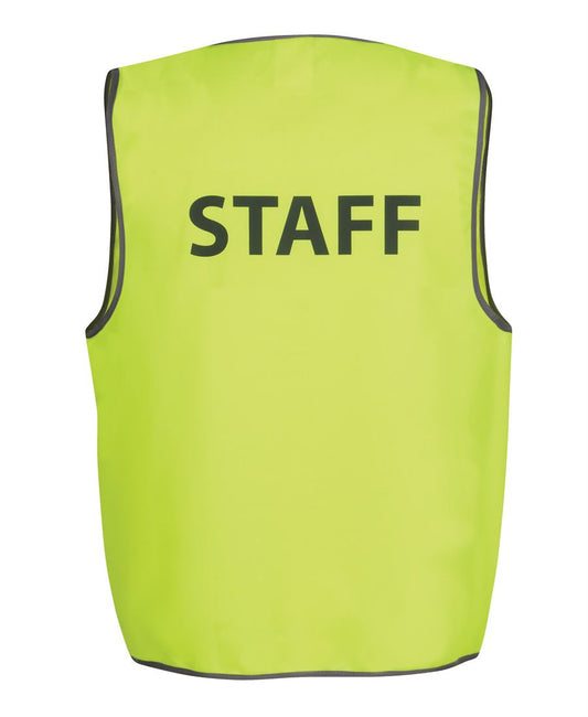 JB's HV SAFETY VEST PRINT STAFF LIME