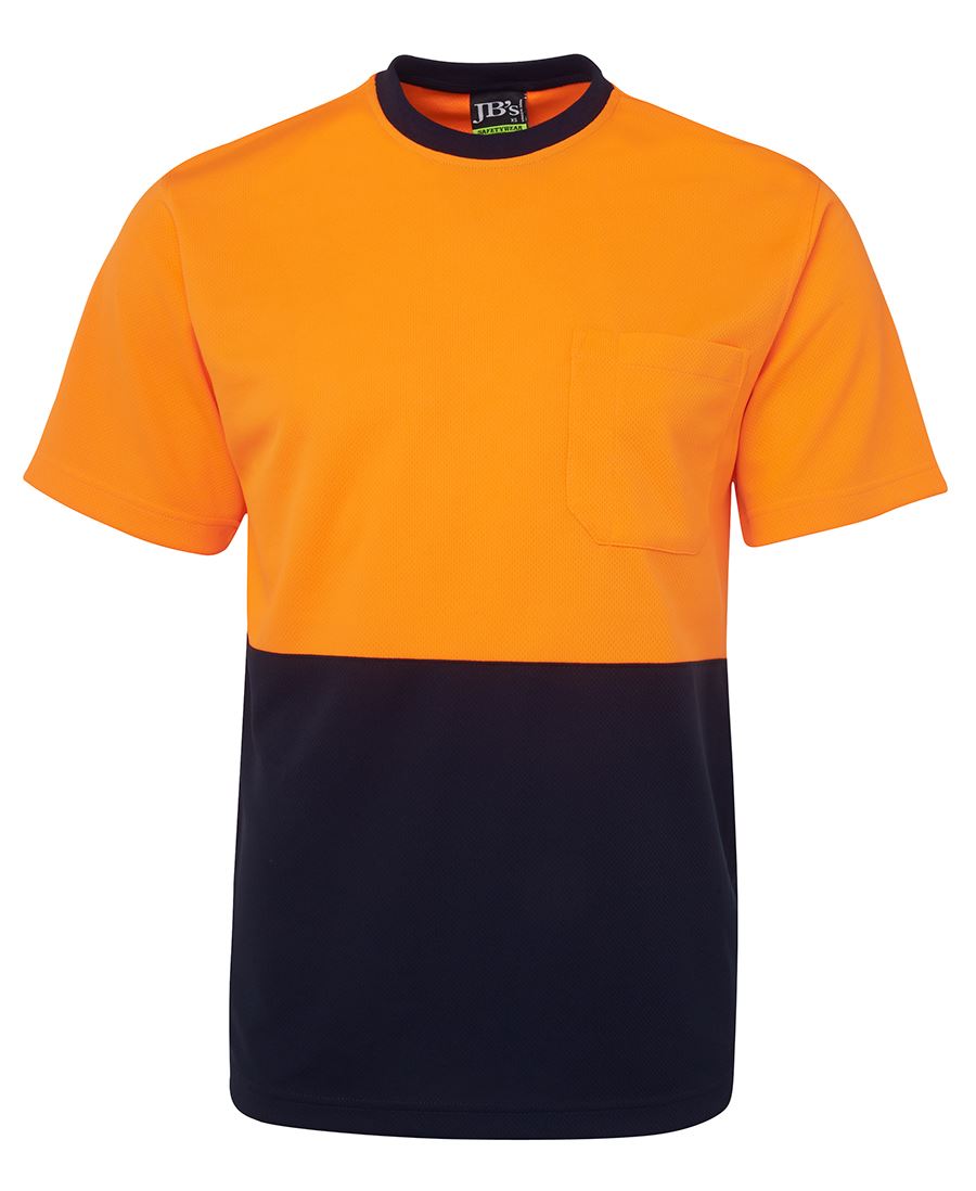 JB's HV TRAD T-SHIRT LIME/NAVY