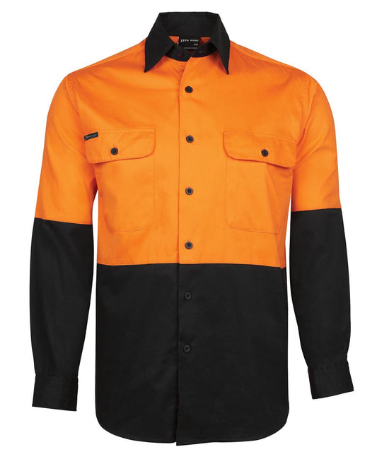 JB's HV L/S 150G SHIRT YELLOW/NAVY