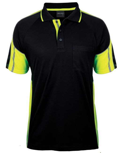 JB's S/S STREET PANEL POLO NAVY/LIME