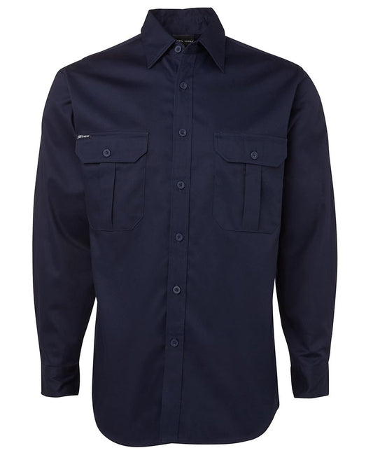 JB's L/S 190G WORK SHIRT NAVY