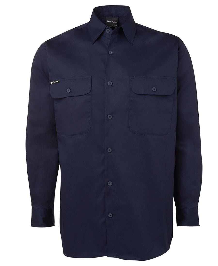 JB's L/S 150G WORK SHIRT NAVY