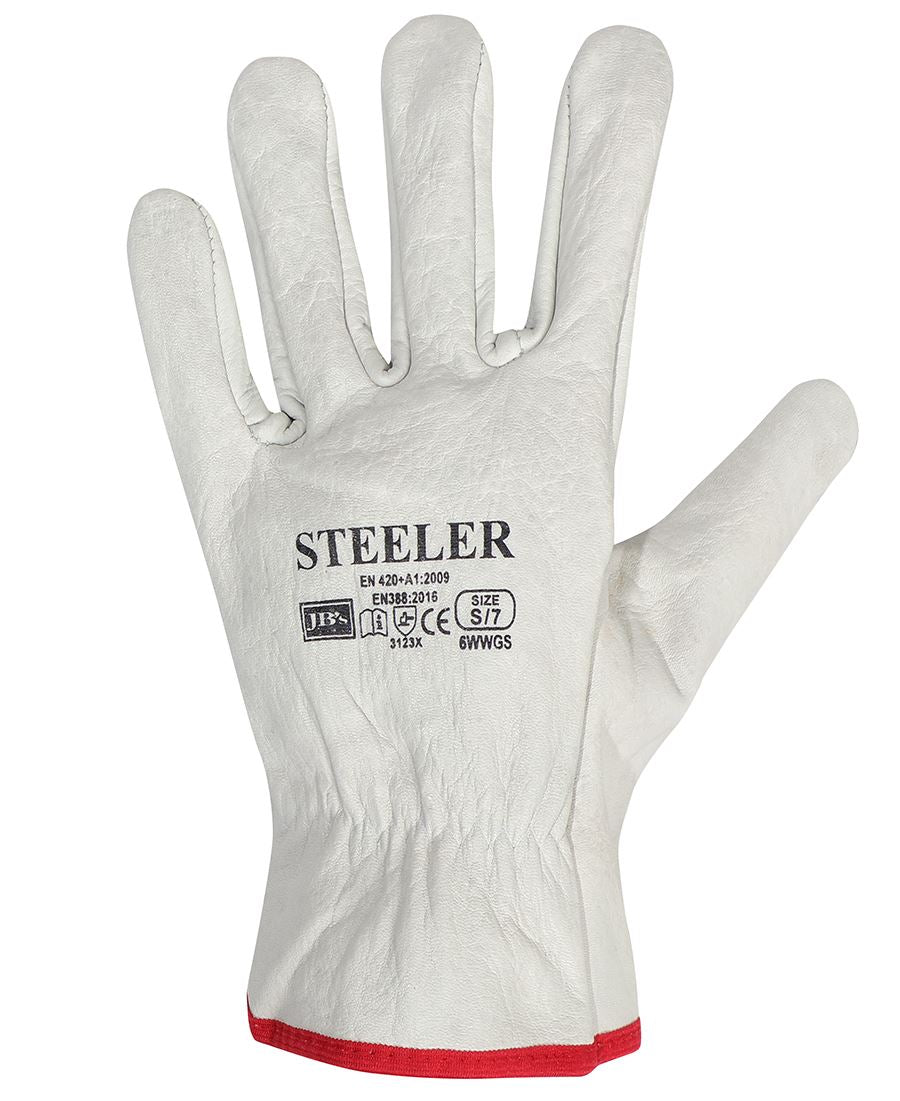 JB's STEELER RIGGER GLOVE (12 PK) NATURAL - L