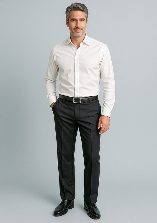 Mens Cool Stretch Adjustable Waist Pant (Regular) - Black
