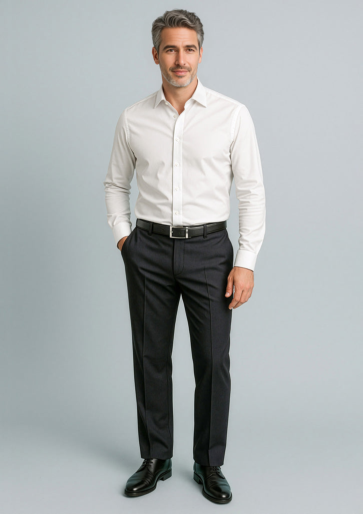 Mens Cool Stretch Adjustable Waist Pant (Stout) - Black