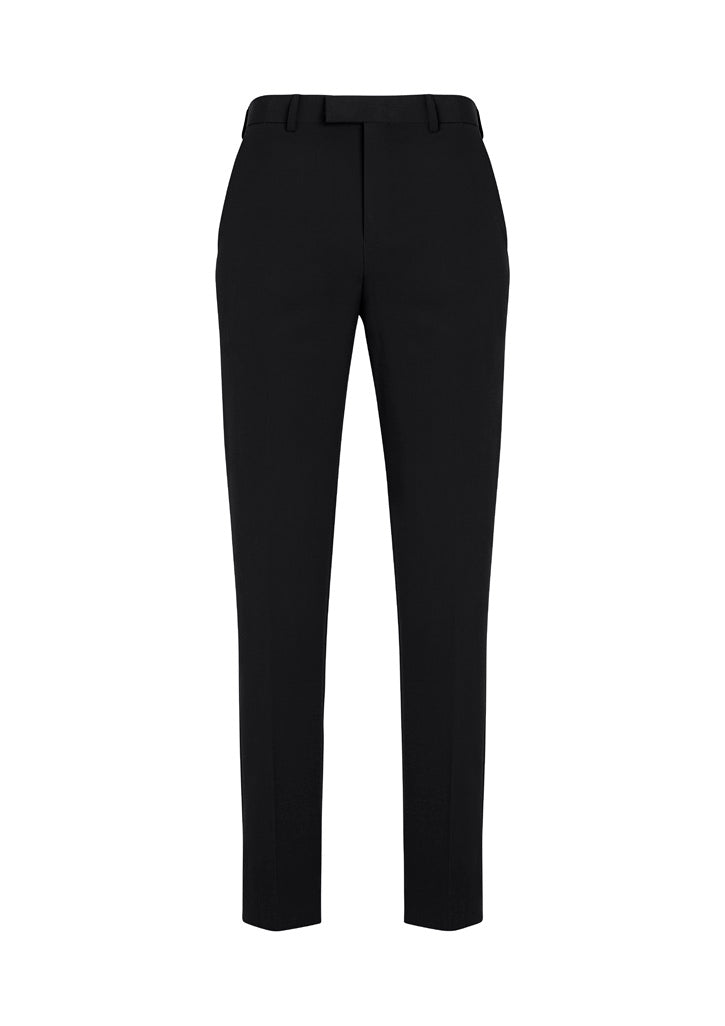Mens Siena Slim Fit Flat Front Pant (Stout) - Black