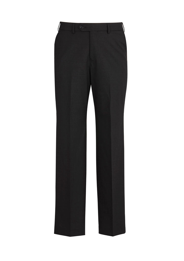 Mens Comfort Wool Stretch Flat Front Pant - Black