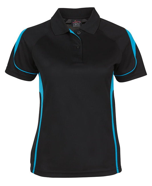 PDM LADIES BELL POLO BLACK/RED