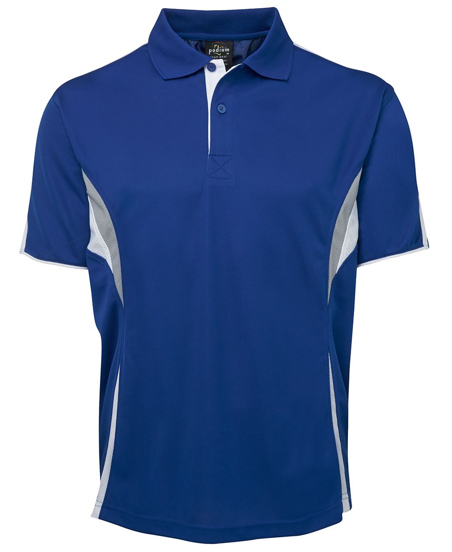PODIUM COOL POLO BLACK/RED/GREY