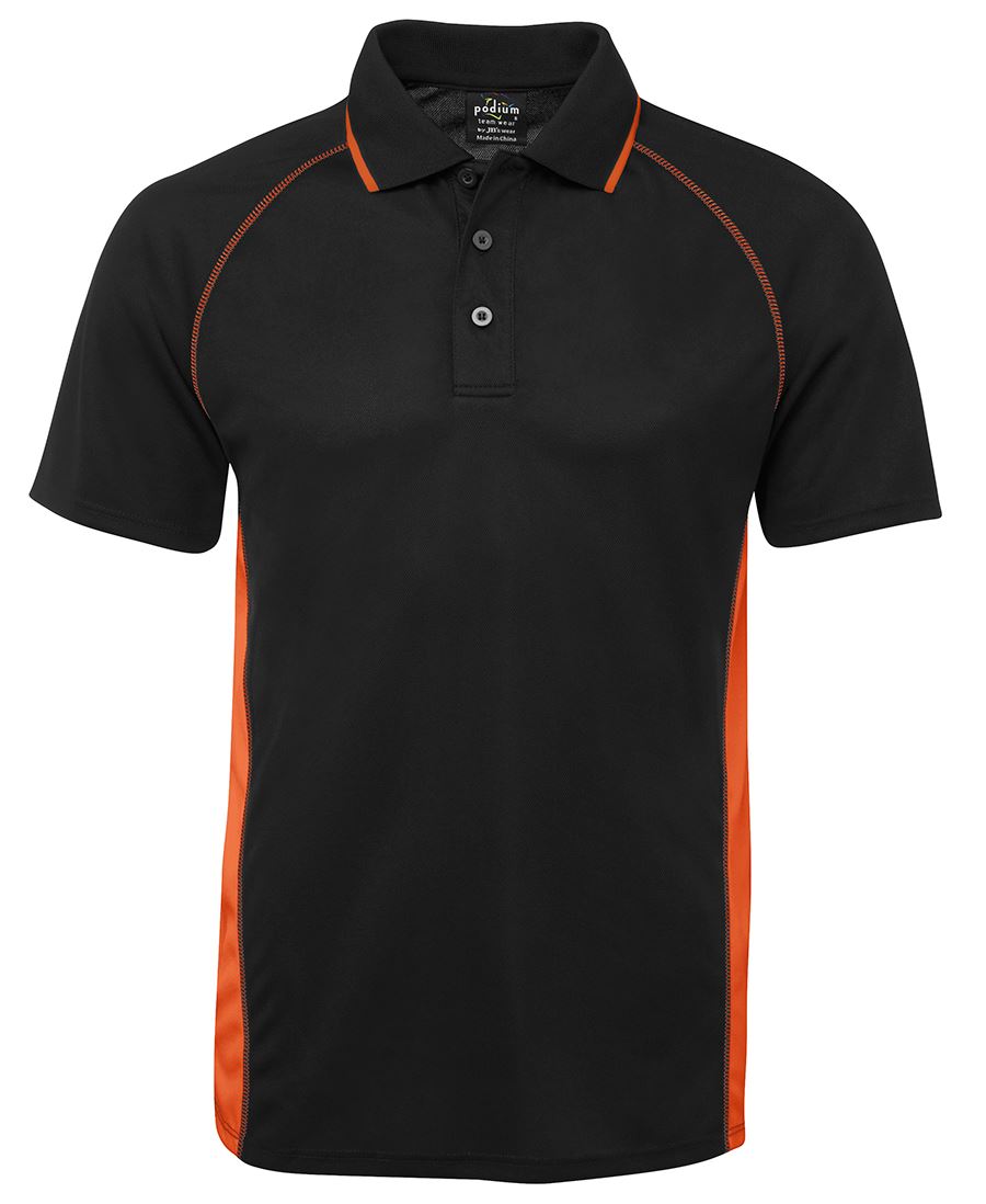 PDM COVER POLO BLACK/ORANGE