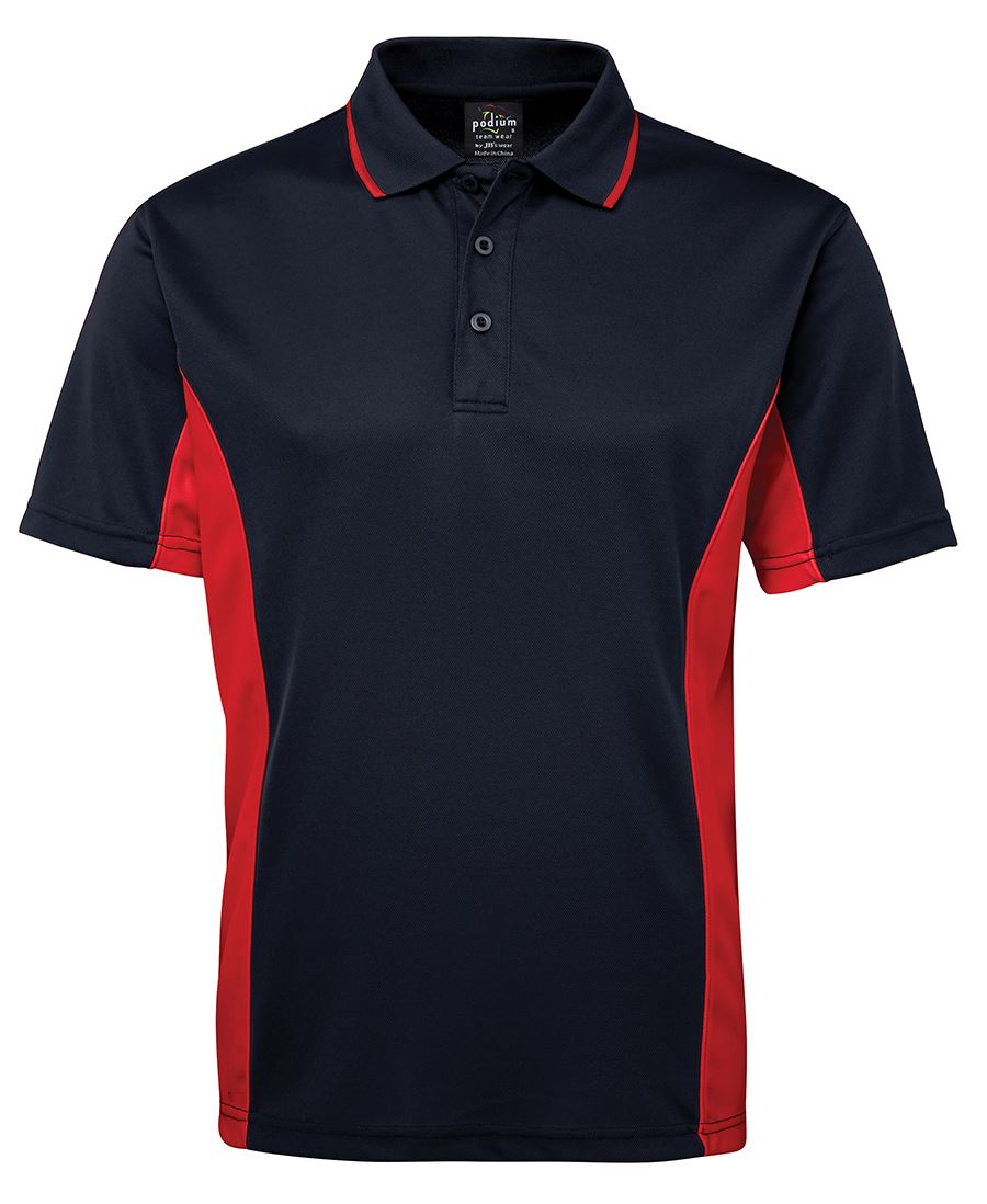 PODIUM C/TRAST POLO NAVY/RED