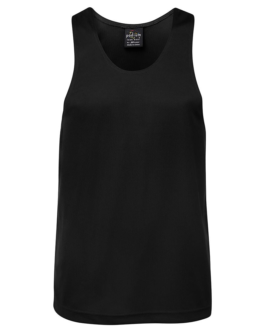 PODIUM POLY SINGLET BLACK