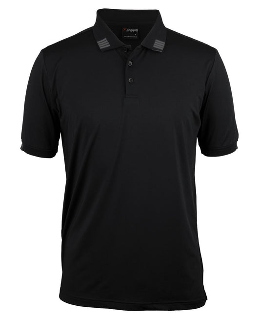 PODIUM 4 STRIPE S/S STRETCH POLO NAVY/WHITE