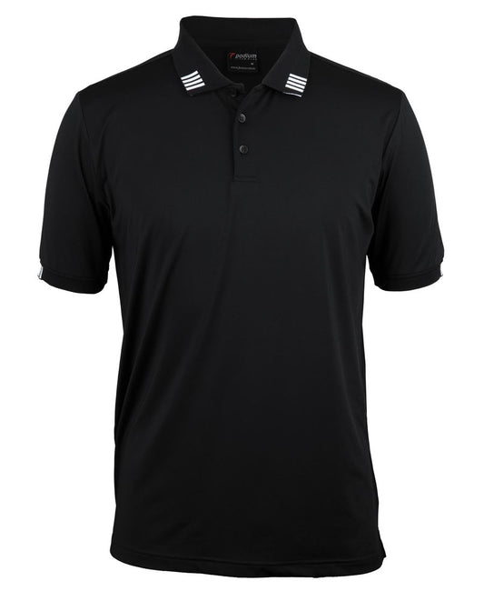 PODIUM 4 STRIPE S/S STRETCH POLO NAVY/WHITE