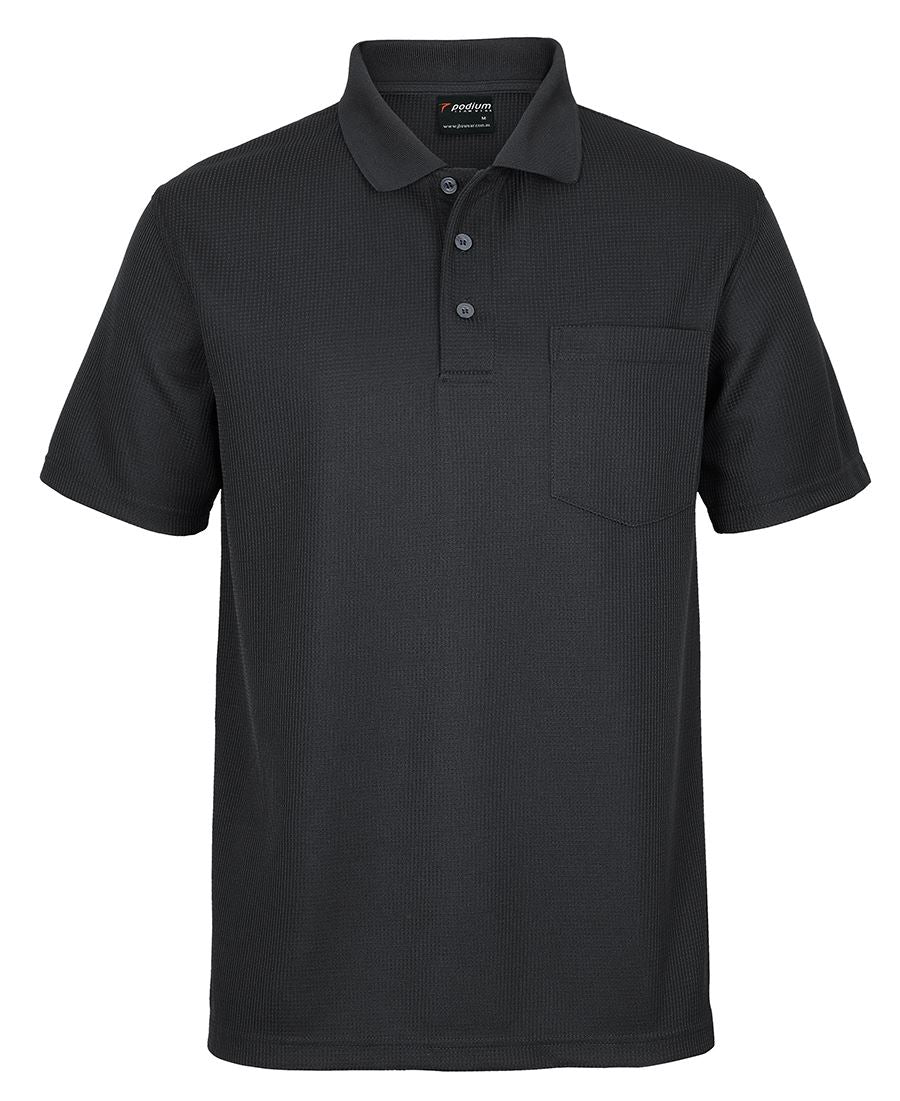 PODIUM WAFFLE POCKET POLO NAVY