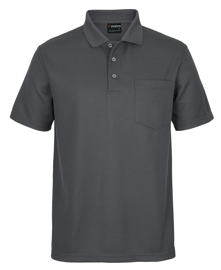 PODIUM WAFFLE POCKET POLO NAVY