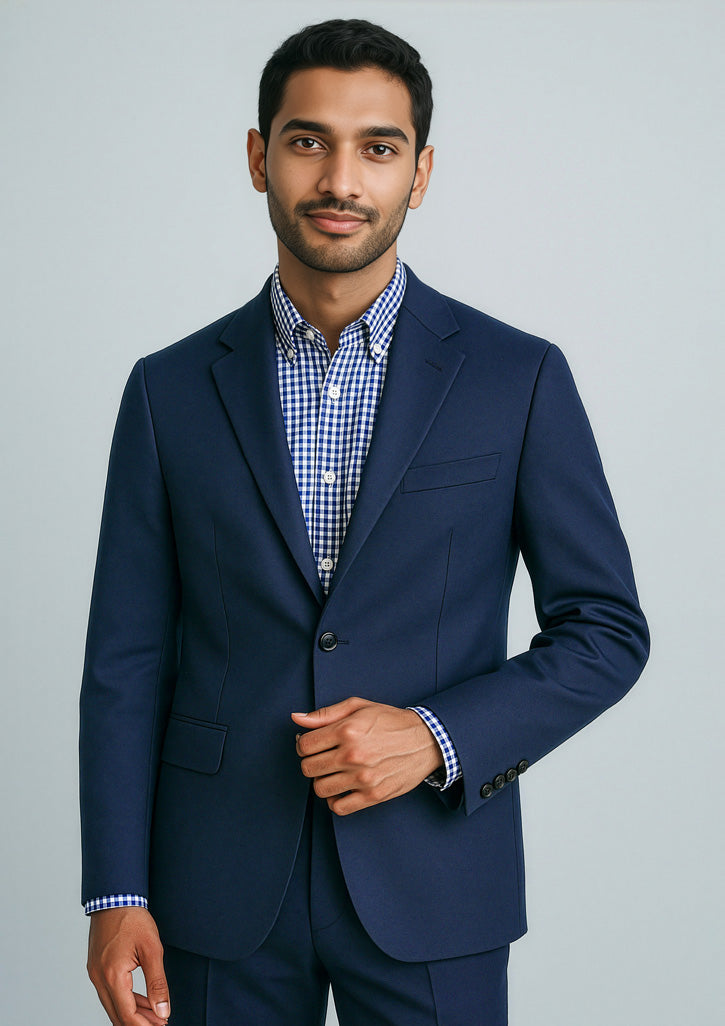 Mens Cool Stretch 2 Button Classic Jacket - Navy