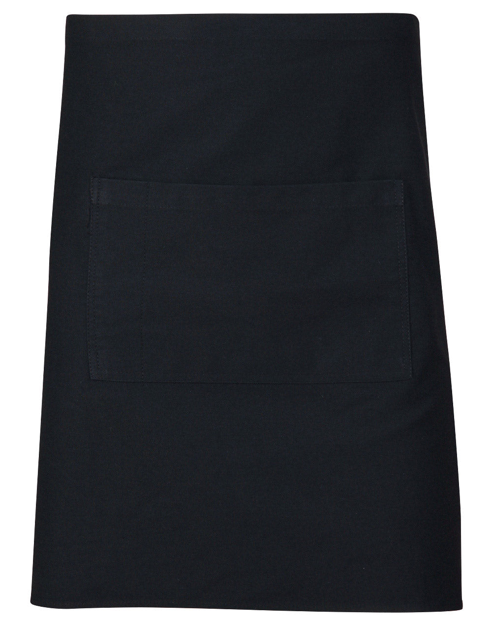 Short waist apron w86xh50cm - Black