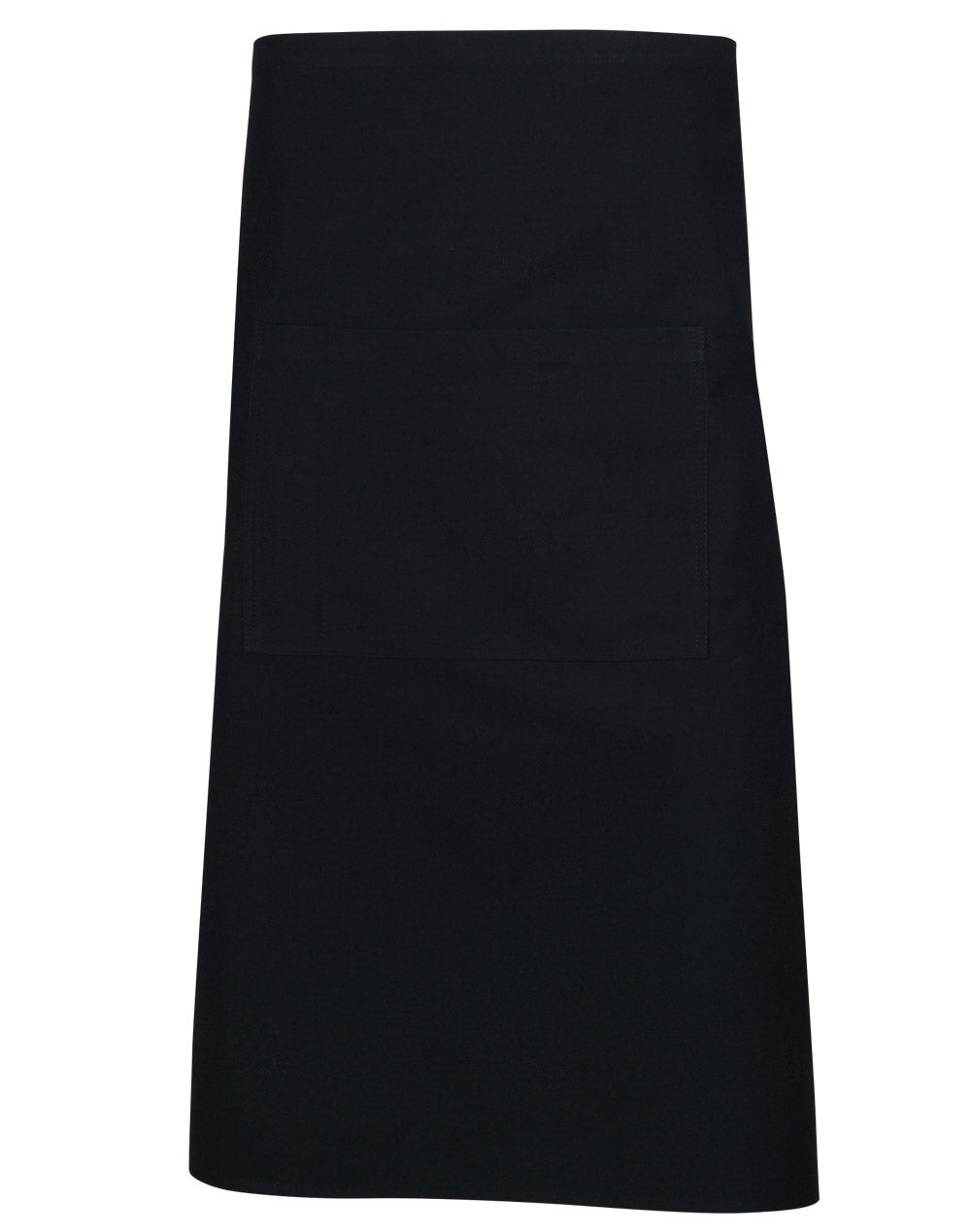 Long waist apron w86xh70cm - Black