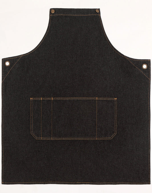 Denim Bib Apron - Black