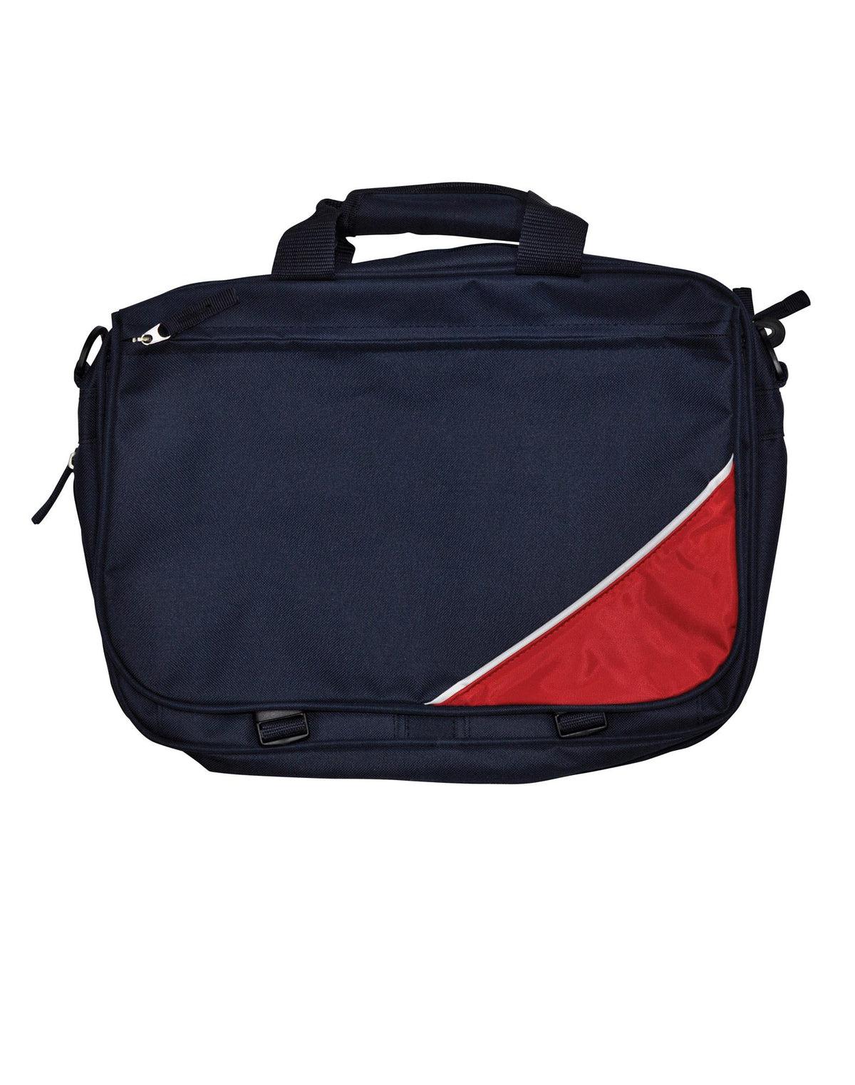 Flap Satchel/Shoulder Bag - Navy.White.Red