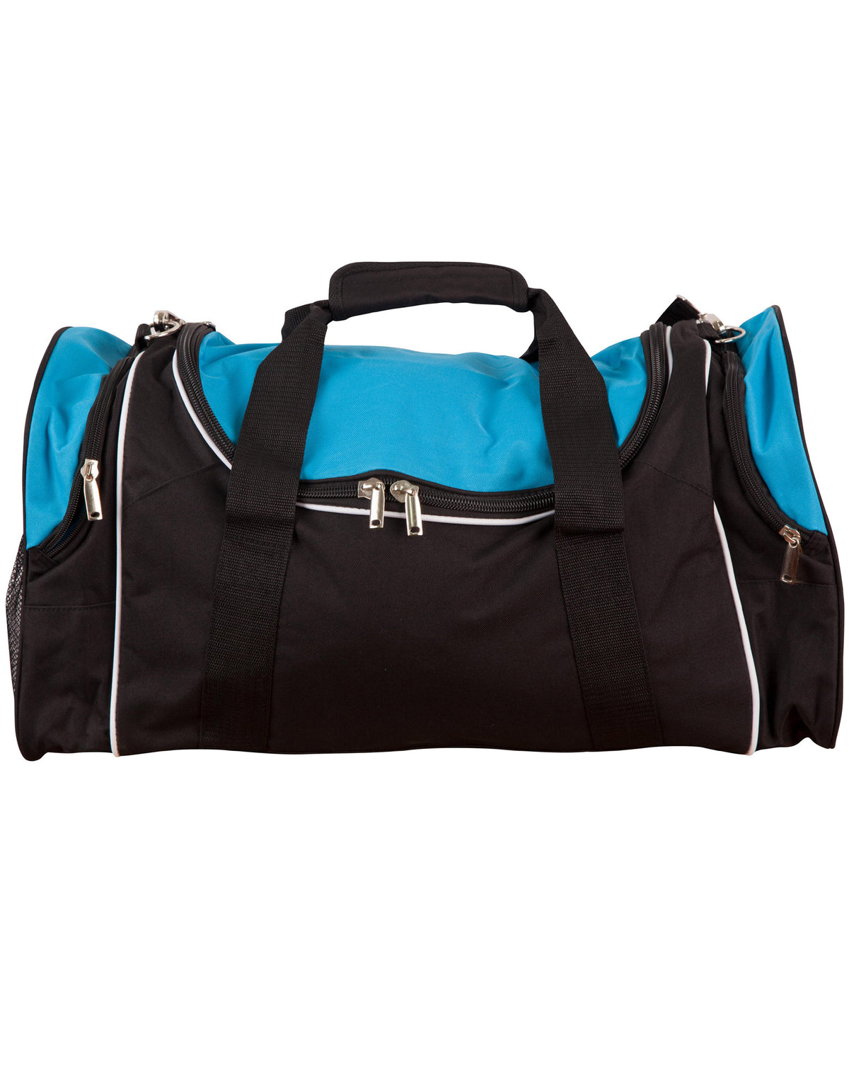 Winner - Sports / Travel Bag - Black.White.Aqua Blue