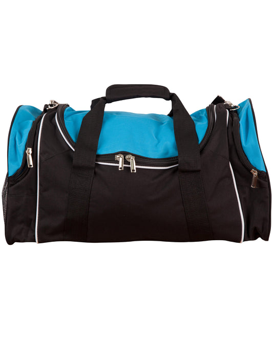 Winner - Sports / Travel Bag - Black.White.Aqua Blue