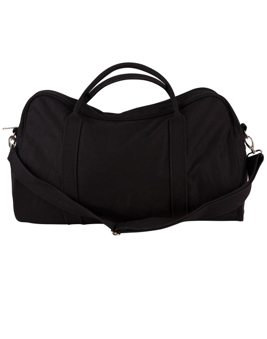 Cotton Canvas Sports Bag - Black.Black