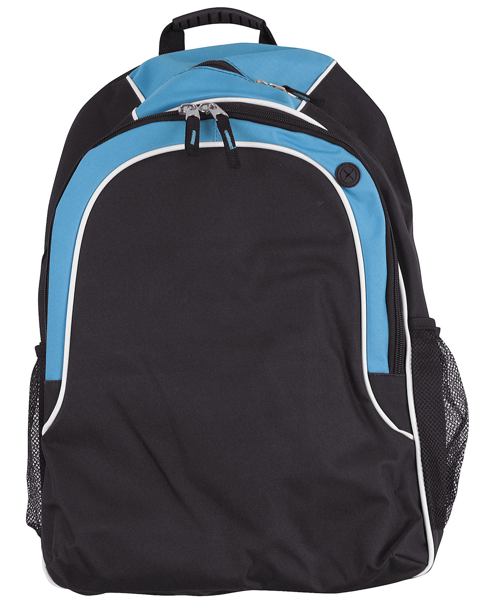 Winner Backpack - Black.White.Aqua Blue