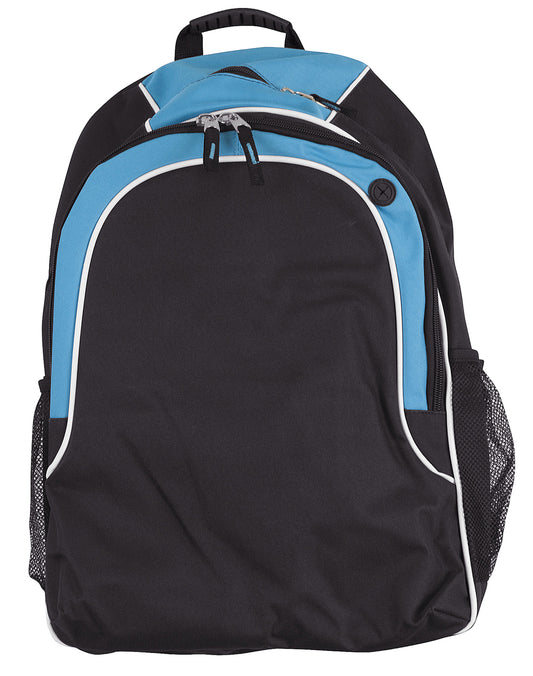 Winner Backpack - Black.White.Aqua Blue