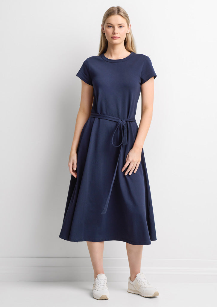 Womens Grace T-Shirt Midi Dress - Navy