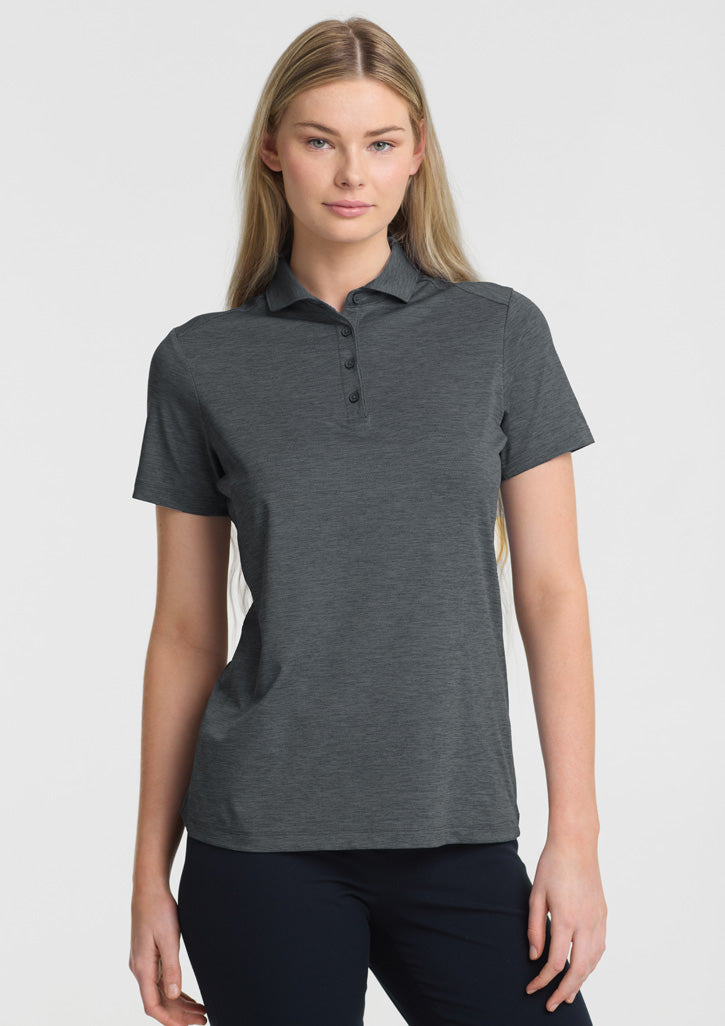 Womens Phoenix Short Sleeve Polo - Charcoal Marle