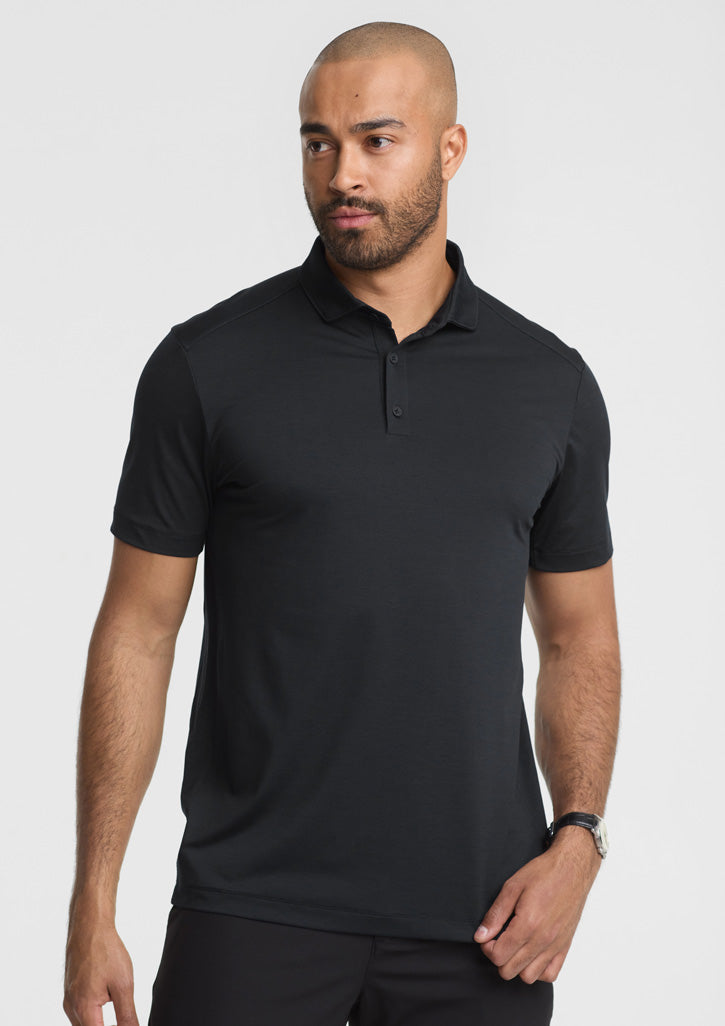 Mens Phoenix Short Sleeve Polo - Black
