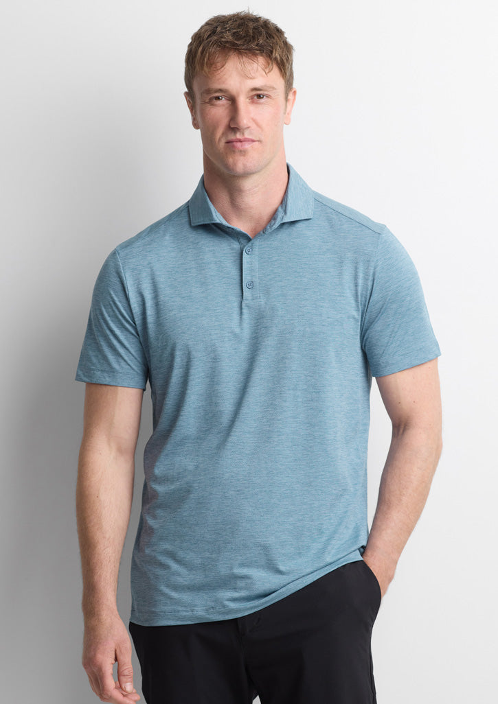 Mens Phoenix Short Sleeve Polo - Ocean Marle