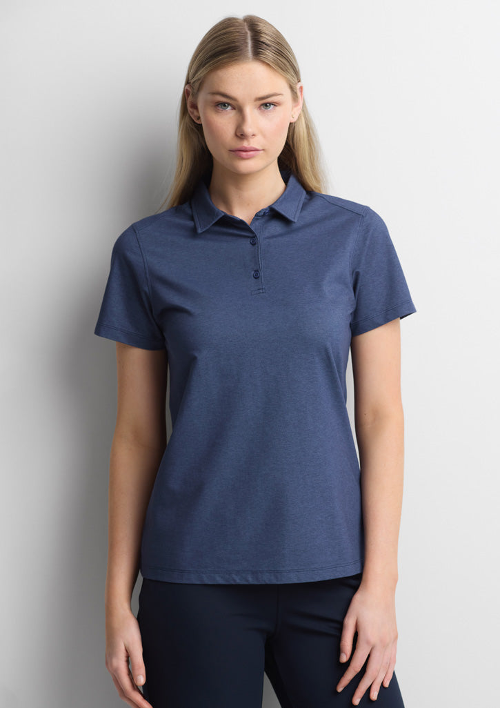 Womens Venture Short Sleeve Polo - Denim Blue