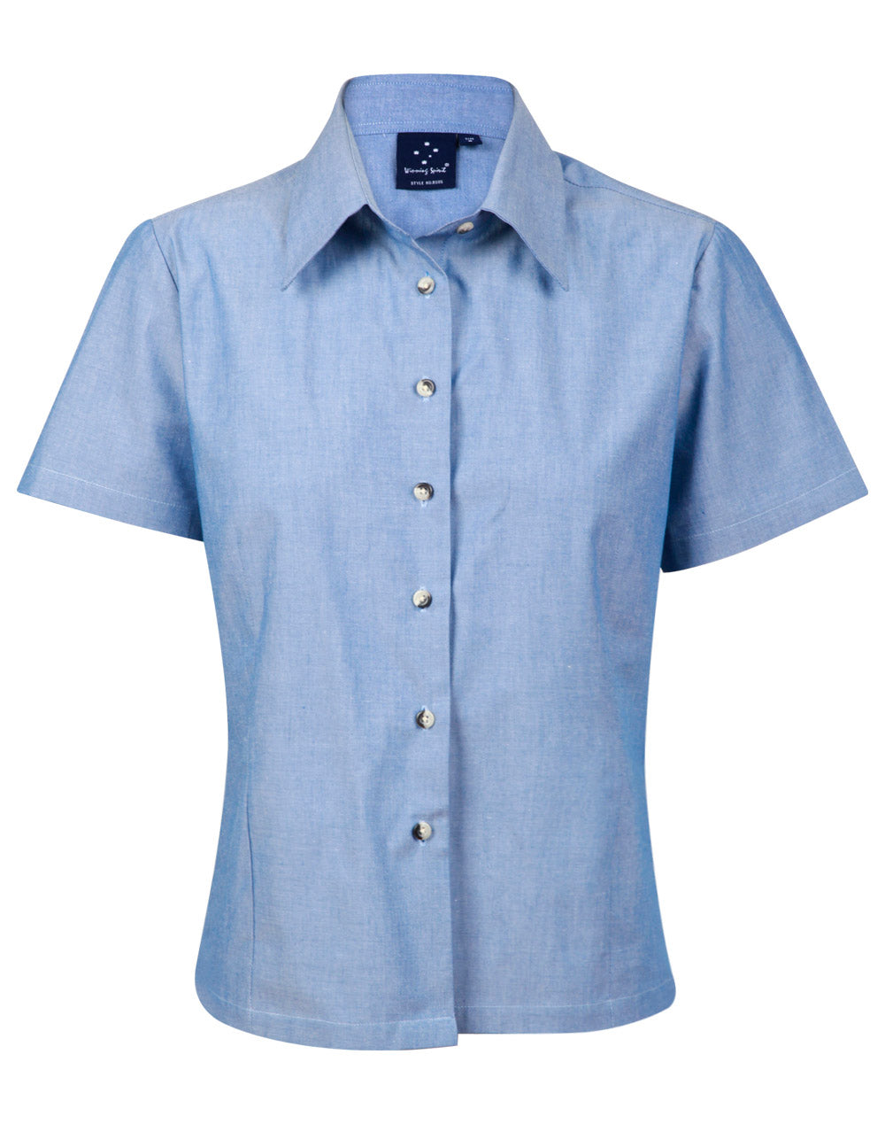 Ladies w/f S/S chambray shirt - Chambray