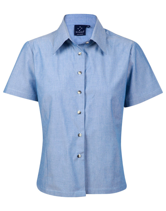 Ladies w/f S/S chambray shirt - Chambray