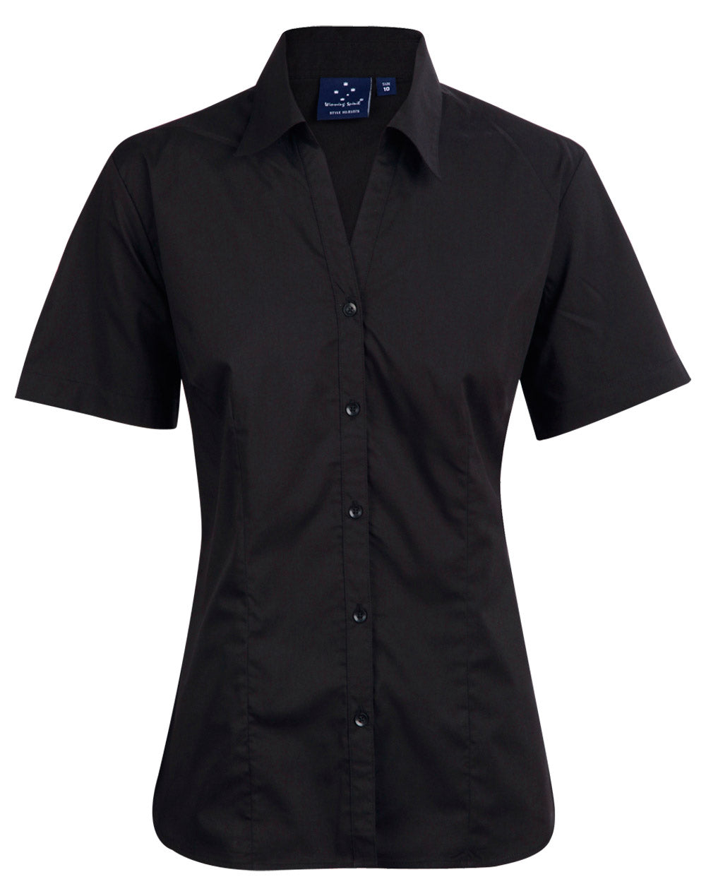 Ladies S/S Teflon shirt - Black