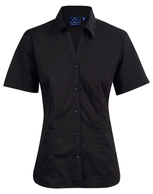 Ladies S/S Teflon shirt - Black