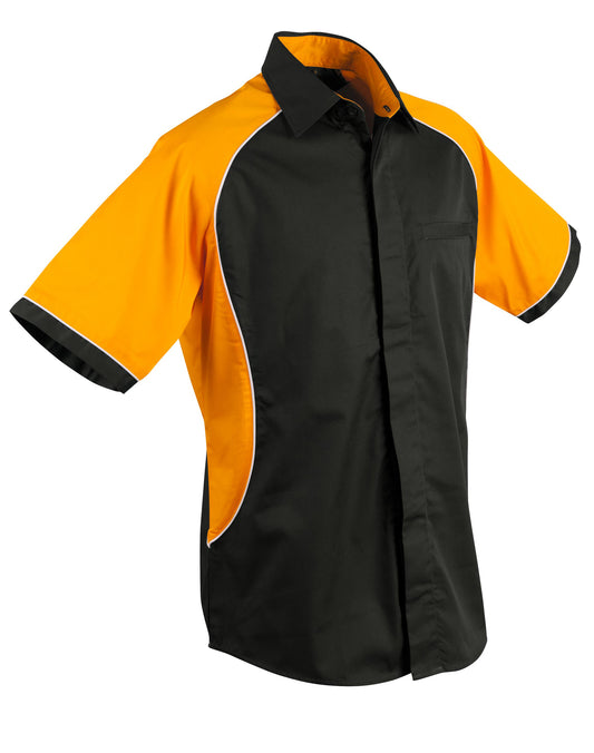 Men's Contrast Shirt - Black.White.Gold