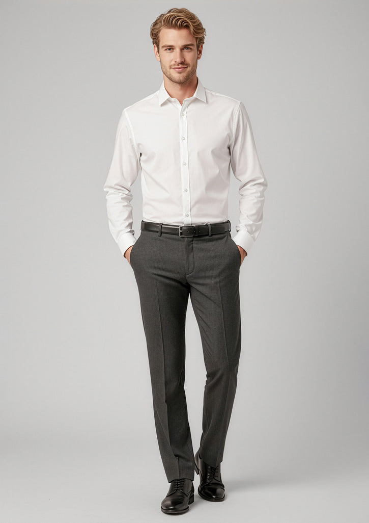 Mens Classic Flat Pant - Charcoal Marle