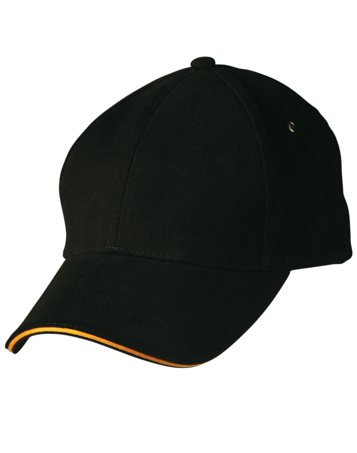 H/B/C sandwich peak cap - Black.Gold