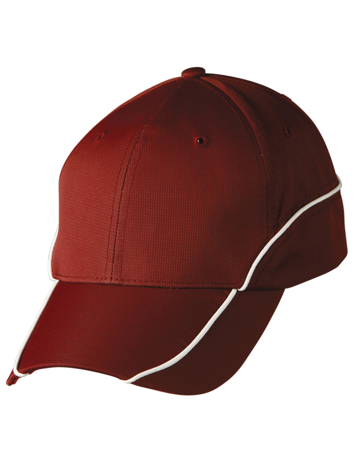 Nylon poly mesh contrast trim - Maroon.White