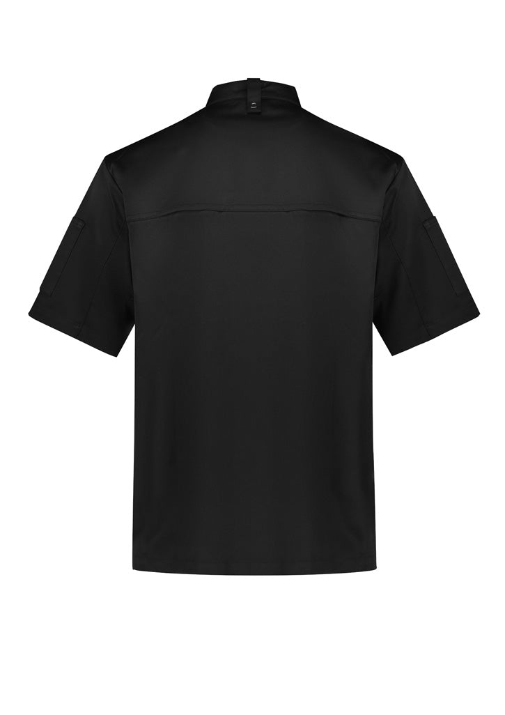 Mens Zest Short Sleeve Chef Jacket - back