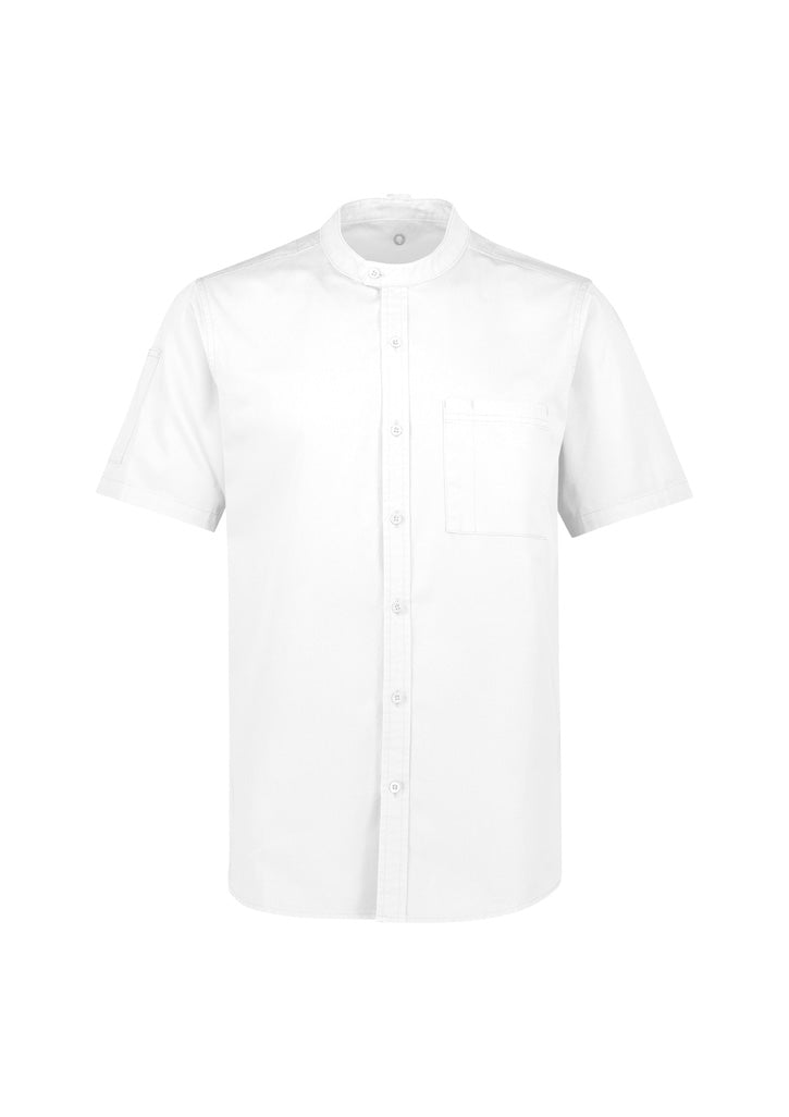 Mens Salsa Short Sleeve Chef Shirt - back